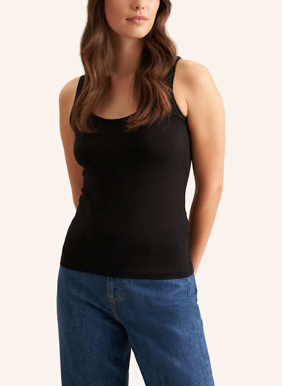 seidensticker Top, tanktop, T-shirt ZWART