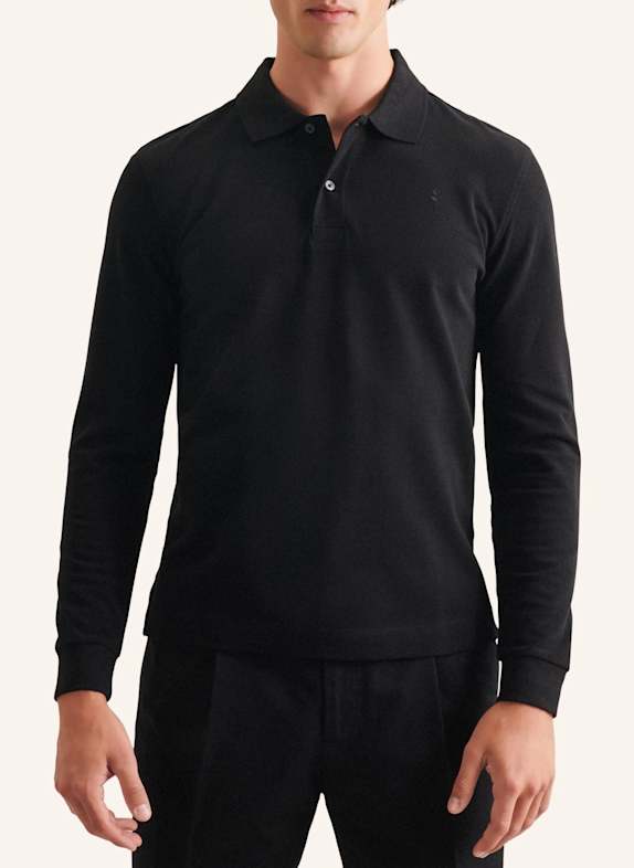 seidensticker Polo, slim fit poloshirt ZWART