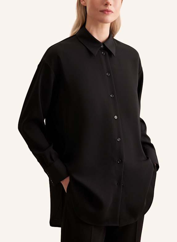 seidensticker Lange blouse, overhemdblouse ZWART