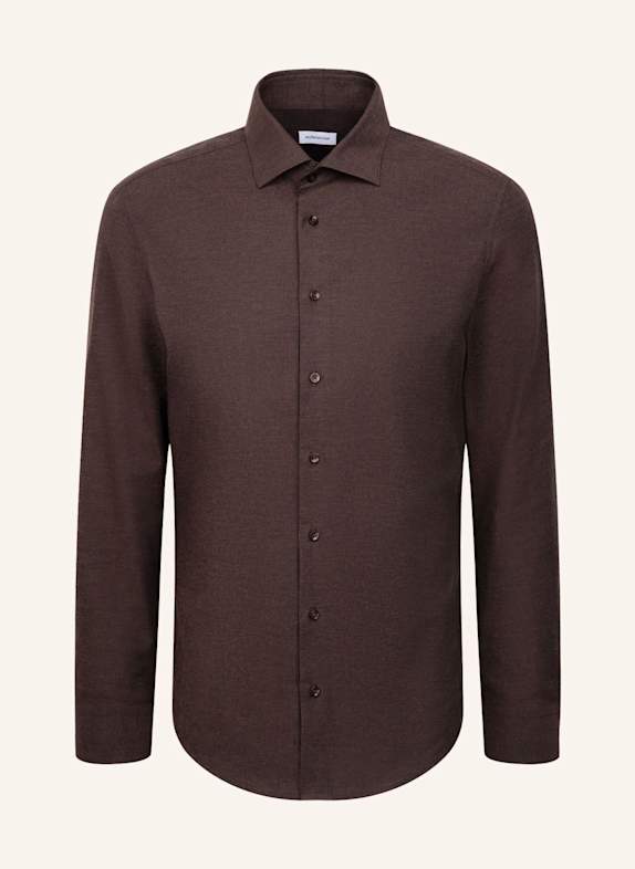 seidensticker Flanellhemd Slim Fit BRAUN