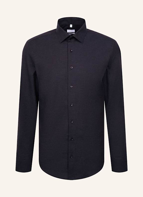 seidensticker Flanellhemd Shaped Fit DUNKELBLAU