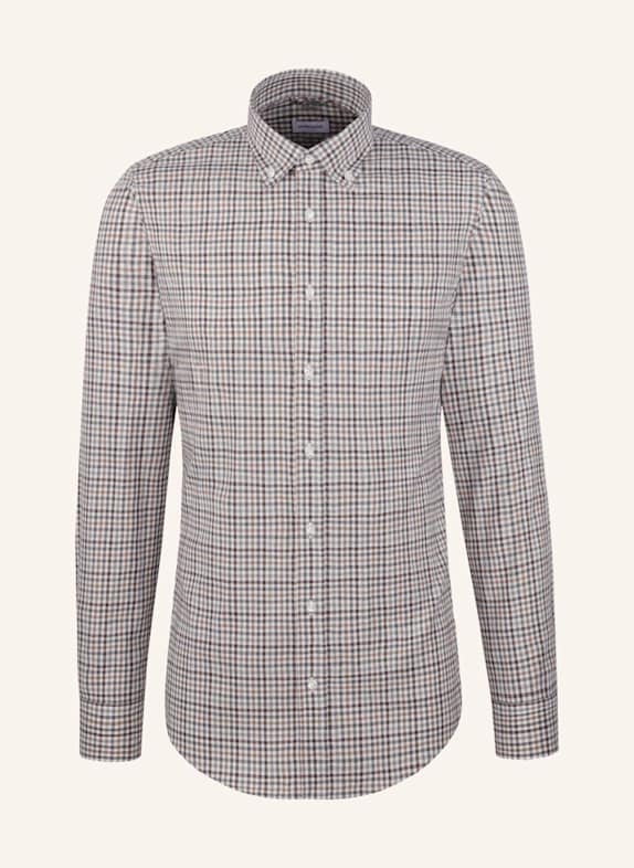 seidensticker Flanellhemd Slim Fit BRAUN