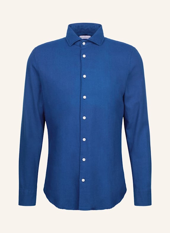 seidensticker Flanellhemd Slim Fit DUNKELBLAU