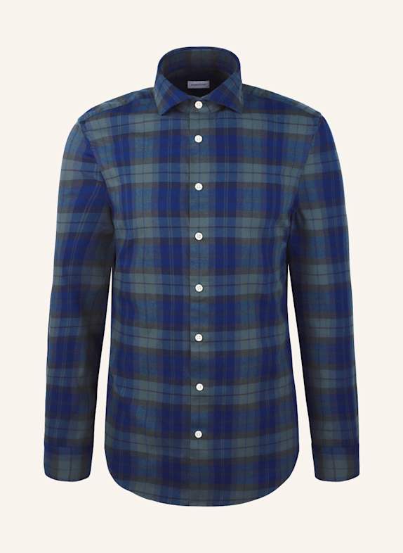 seidensticker Flanellhemd Regular Fit DUNKELBLAU