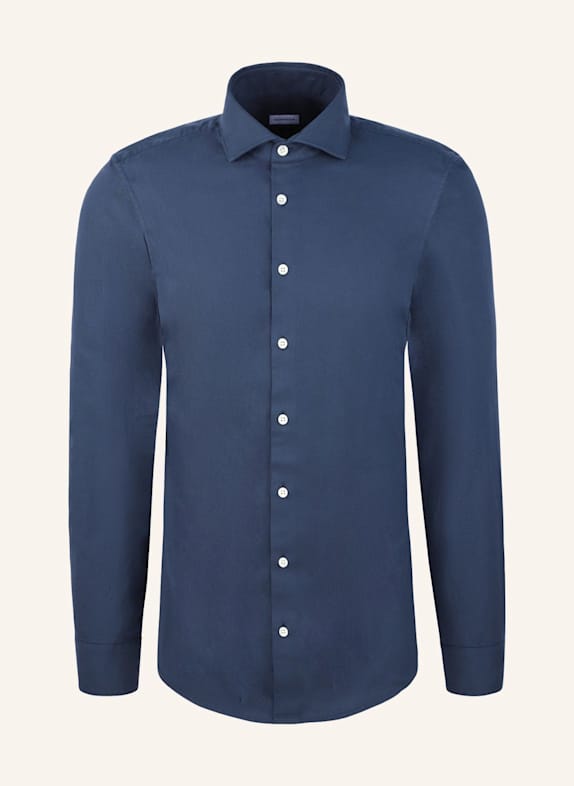 seidensticker Flanellhemd Regular Fit DUNKELBLAU