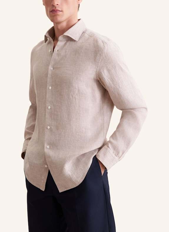 seidensticker Leinenhemd Slim Fit BEIGE