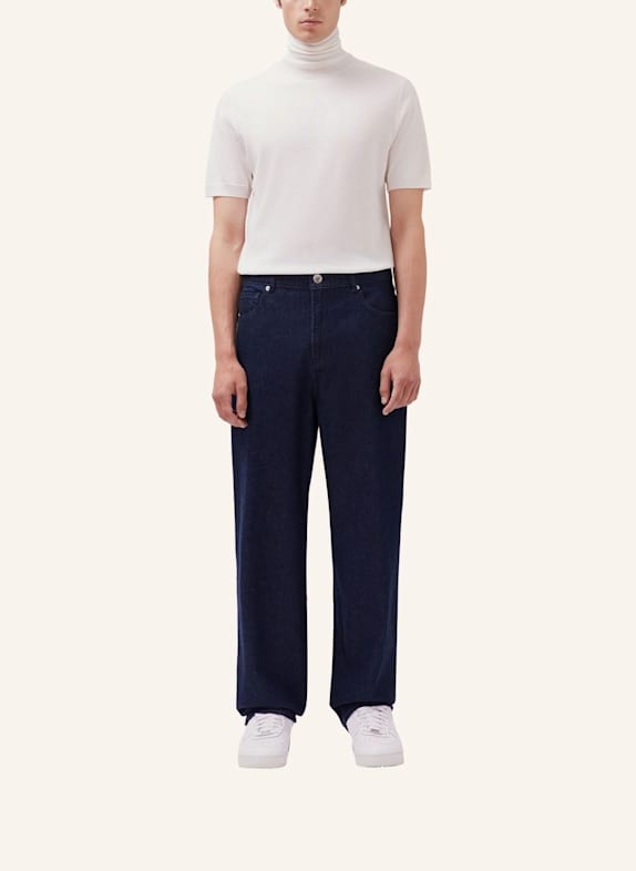 studio seidensticker 5-pocket denim met normale pasvorm DONKERBLAUW