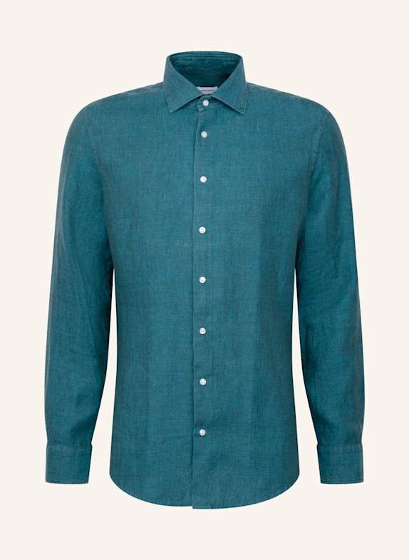 seidensticker Leinenhemd Slim Fit TÜRKIS