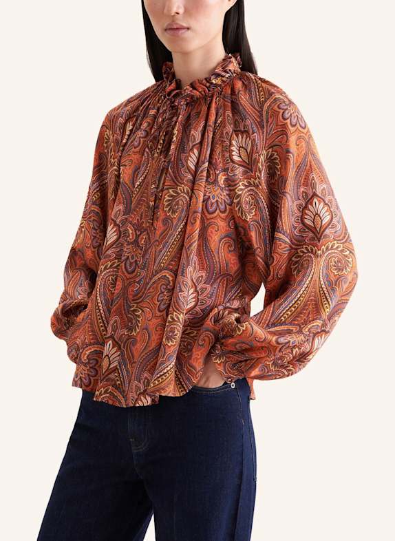 seidensticker Blouse met ruches ORANJE