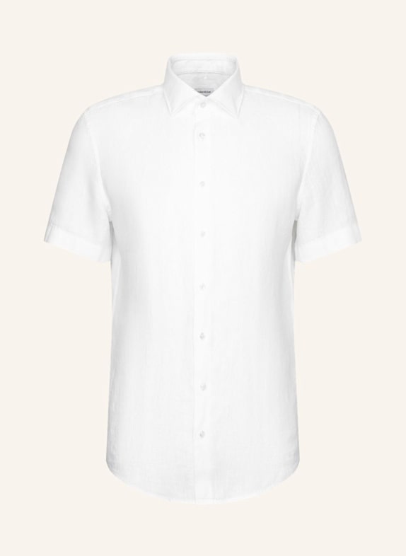 seidensticker Leinenhemd Slim Fit WEISS