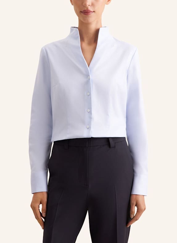 seidensticker Blouse met kraag LICHTBLAUW