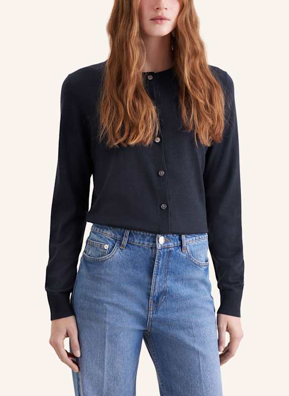 seidensticker , gebreid vest, cardigan DONKERBLAUW