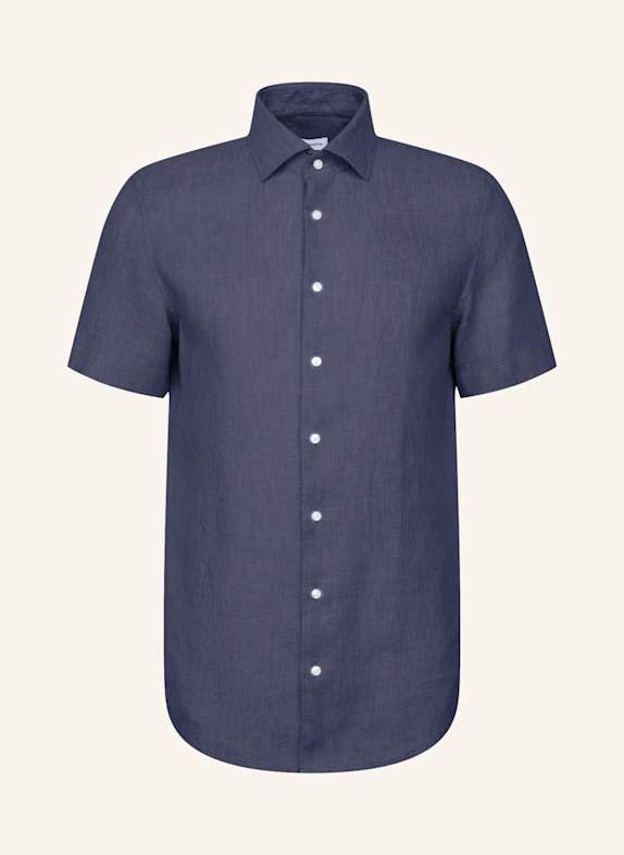 seidensticker Linnen overhemd, slim fit DONKERBLAUW