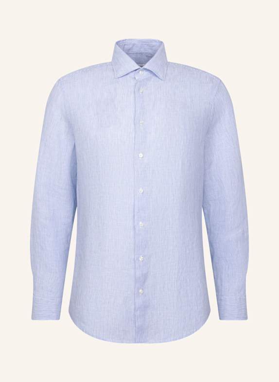 seidensticker Linnen overhemd, slim fit BLAUW