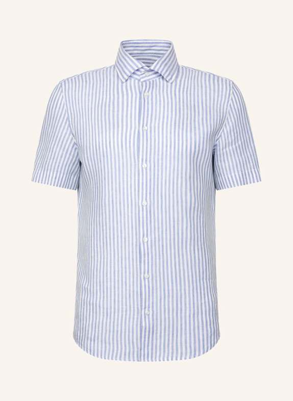 seidensticker Linnen overhemd, slim fit BLAUW