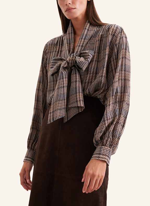 seidensticker Blouse met strik BRUIN