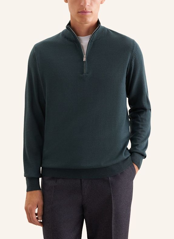 seidensticker Quarter Zip Regular Fit GROEN