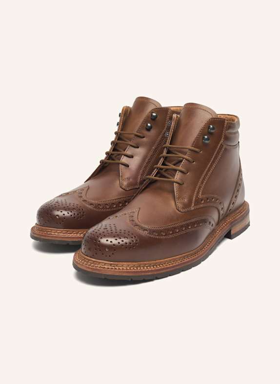 HEINRICH DINKELACKER Schnürboots BUDA FULL BROGUE H CAMEL