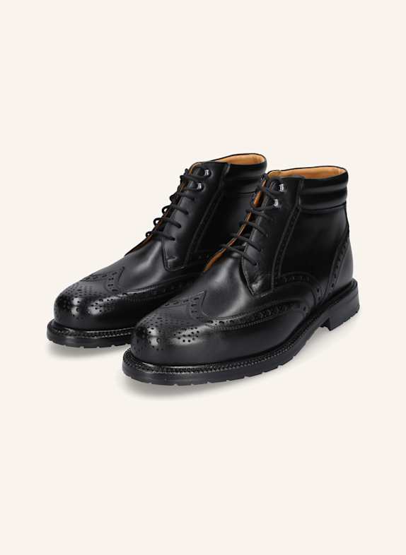 HEINRICH DINKELACKER Schnürboots BUDA FULL BROGUE BC SCHWARZ