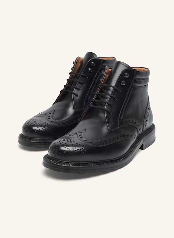 HEINRICH DINKELACKER Botki sznurowane JANOSH K FULL-BROGUE BC CZARNY