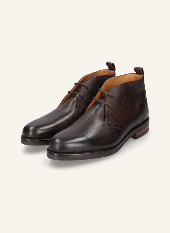 HEINRICH DINKELACKER Lace-up boots GENF PLAIN N DARK BROWN