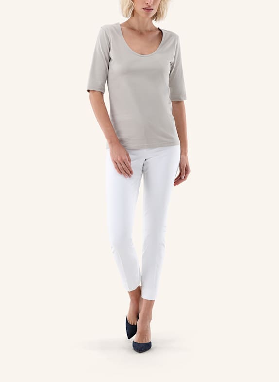 van Laack T-shirt met moderne pasvorm BEIGE/ BRUIN