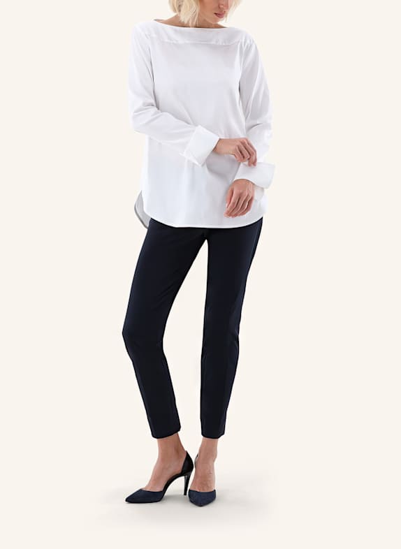 van Laack Blouse met moderne pasvorm WIT