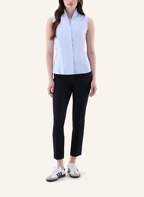 van Laack Blouse met moderne pasvorm BLAUW