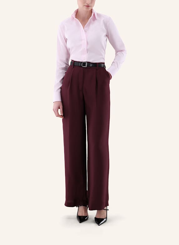 van Laack Blouse met moderne pasvorm ROOD