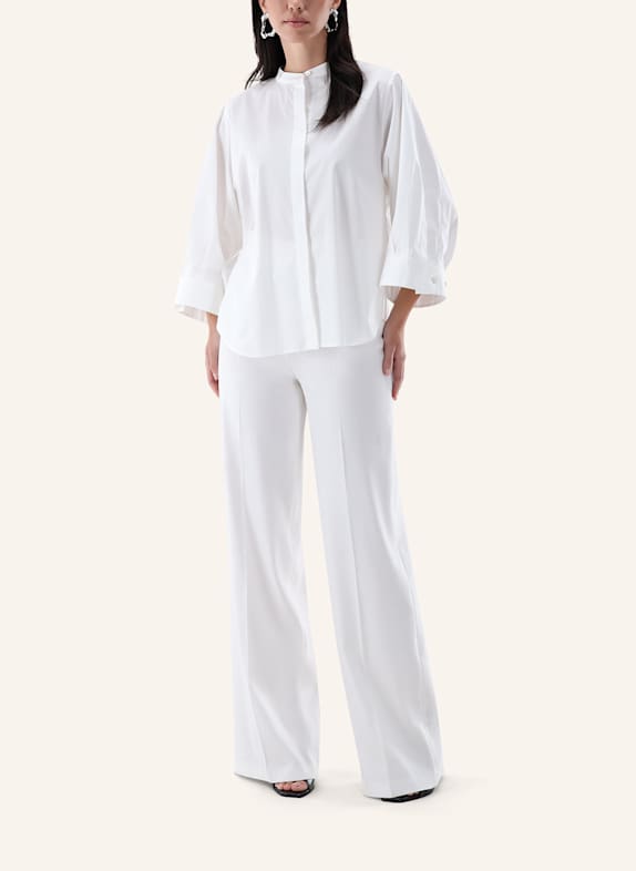 van Laack Blouse met moderne pasvorm WIT
