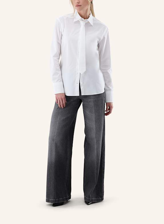van Laack Blouse met moderne pasvorm WIT
