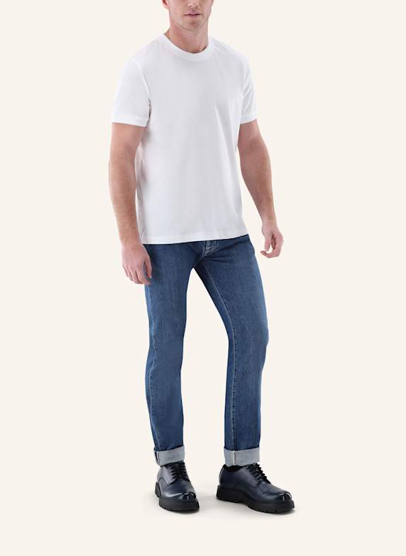 van Laack T-shirt met moderne pasvorm WIT