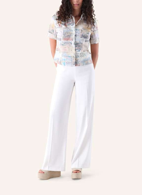 van Laack Blouse met moderne pasvorm WIT