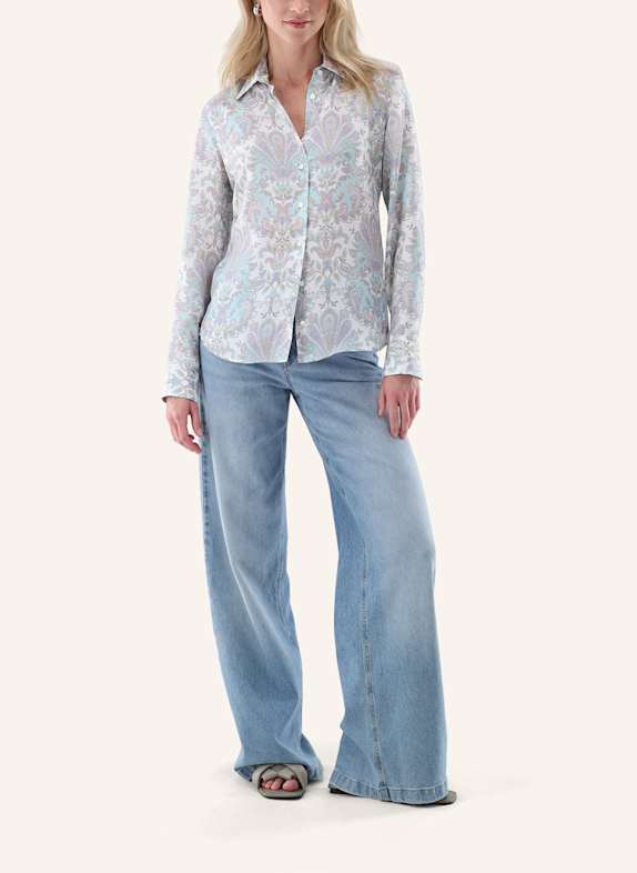 van Laack Blouse met moderne pasvorm BEIGE/ BRUIN
