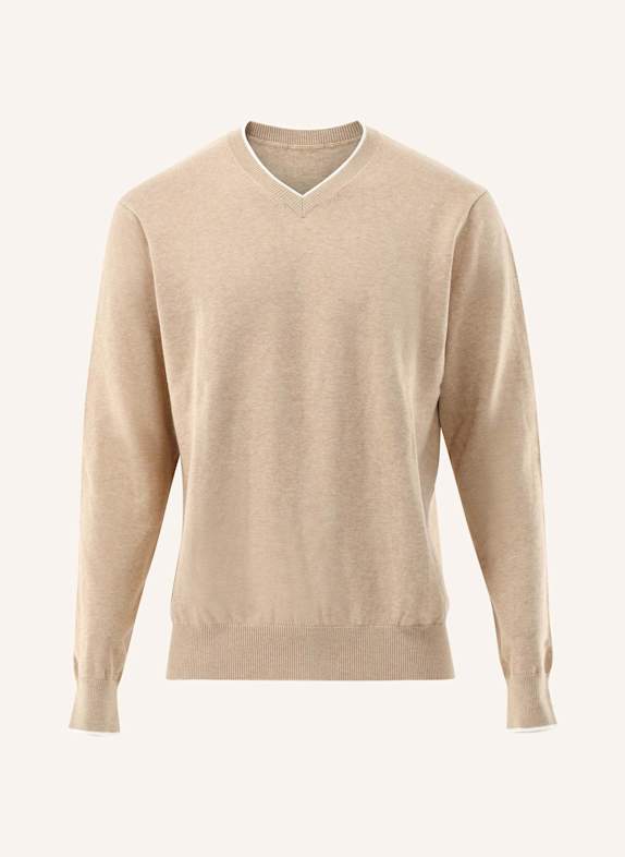 van Laack Pullover BEIGE/ BRAUN