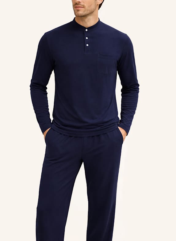 van Laack Pyjama's DONKERBLAUW