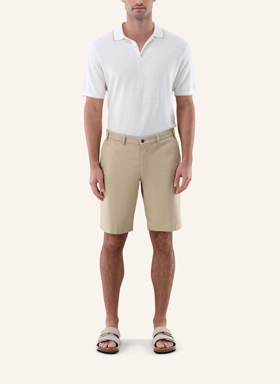 van Laack Bermudashort met slanke pasvorm BEIGE/ BRUIN