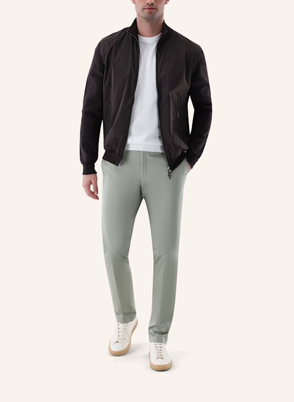 van Laack Broek met slanke pasvorm GROEN