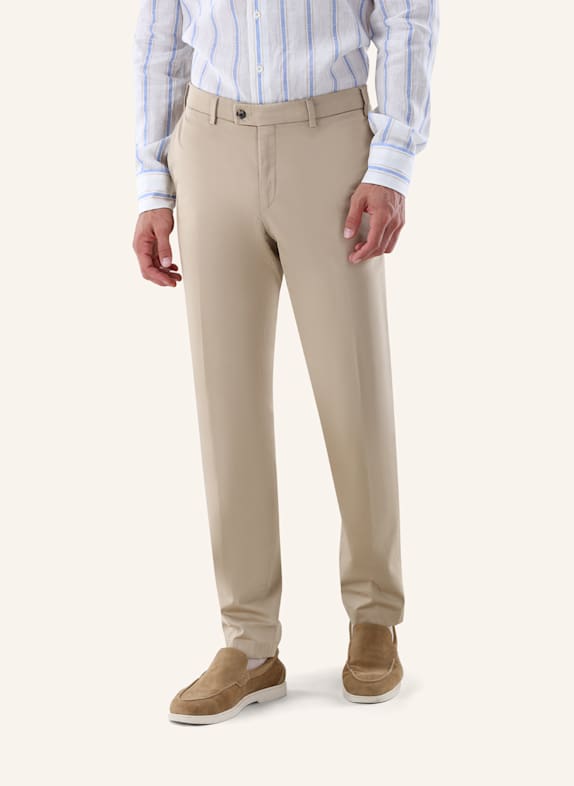 van Laack Broek met slanke pasvorm BEIGE/ BRUIN