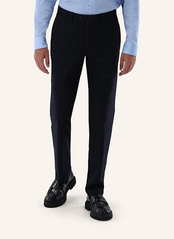 van Laack Broek met slanke pasvorm DONKERBLAUW