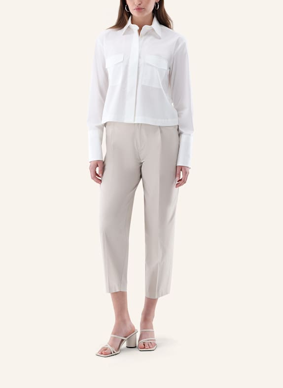 van Laack Blouse met moderne pasvorm WIT