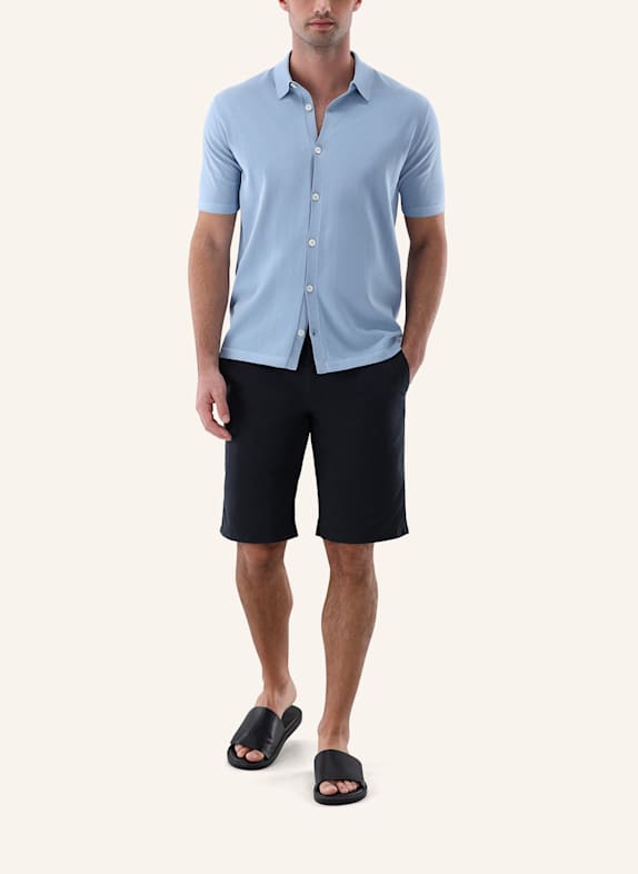 van Laack Bermudashort met slanke pasvorm DONKERBLAUW