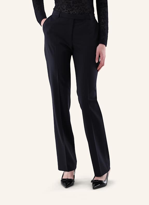 van Laack Broek met slanke pasvorm DONKERBLAUW
