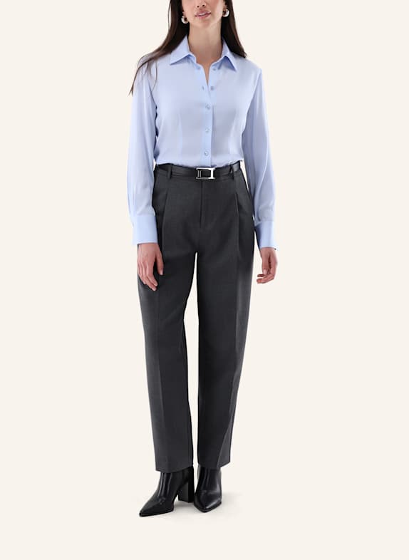 van Laack Blouse met moderne pasvorm BLAUW