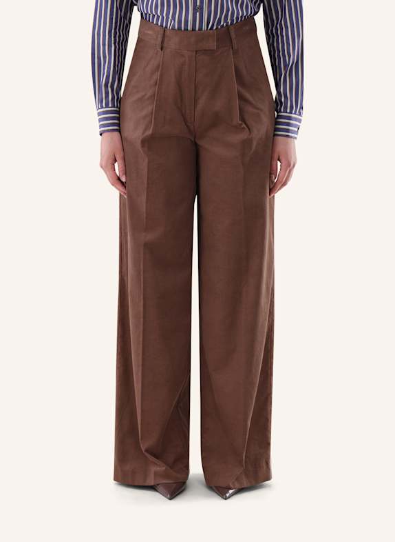 van Laack Broek met moderne pasvorm BEIGE/ BRUIN