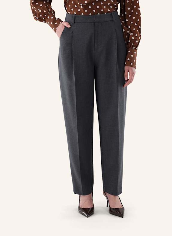 van Laack Broek met moderne pasvorm GRIJS