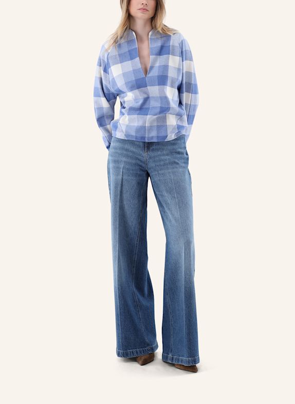van Laack Blouse Modern Fit BLAUW