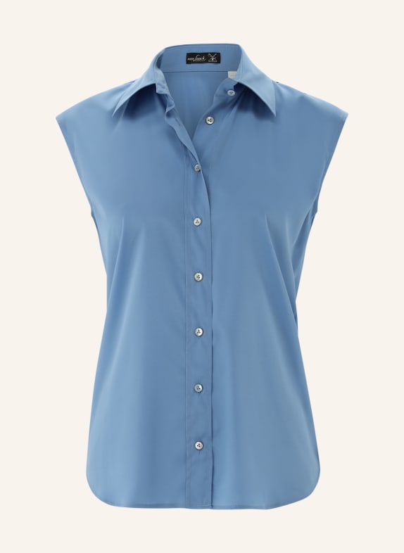 van Laack Bluse Modern Fit Ärmellos BLAU