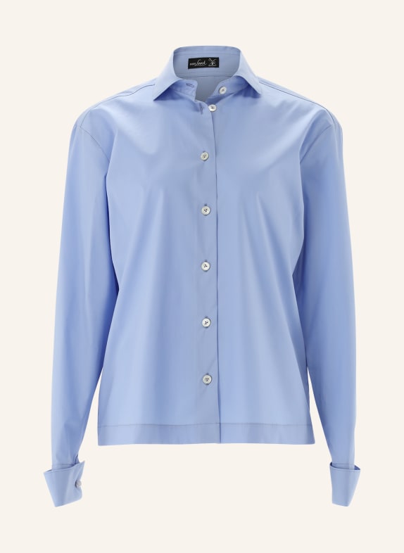 van Laack Bluse Modern Fit Langer Ärmel Hemdblusenkragen HELLBLAU