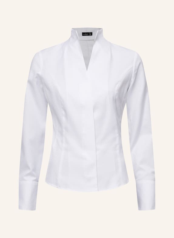 van Laack Bluse Modern Fit Langer Ärmel Kelchkragen WEISS